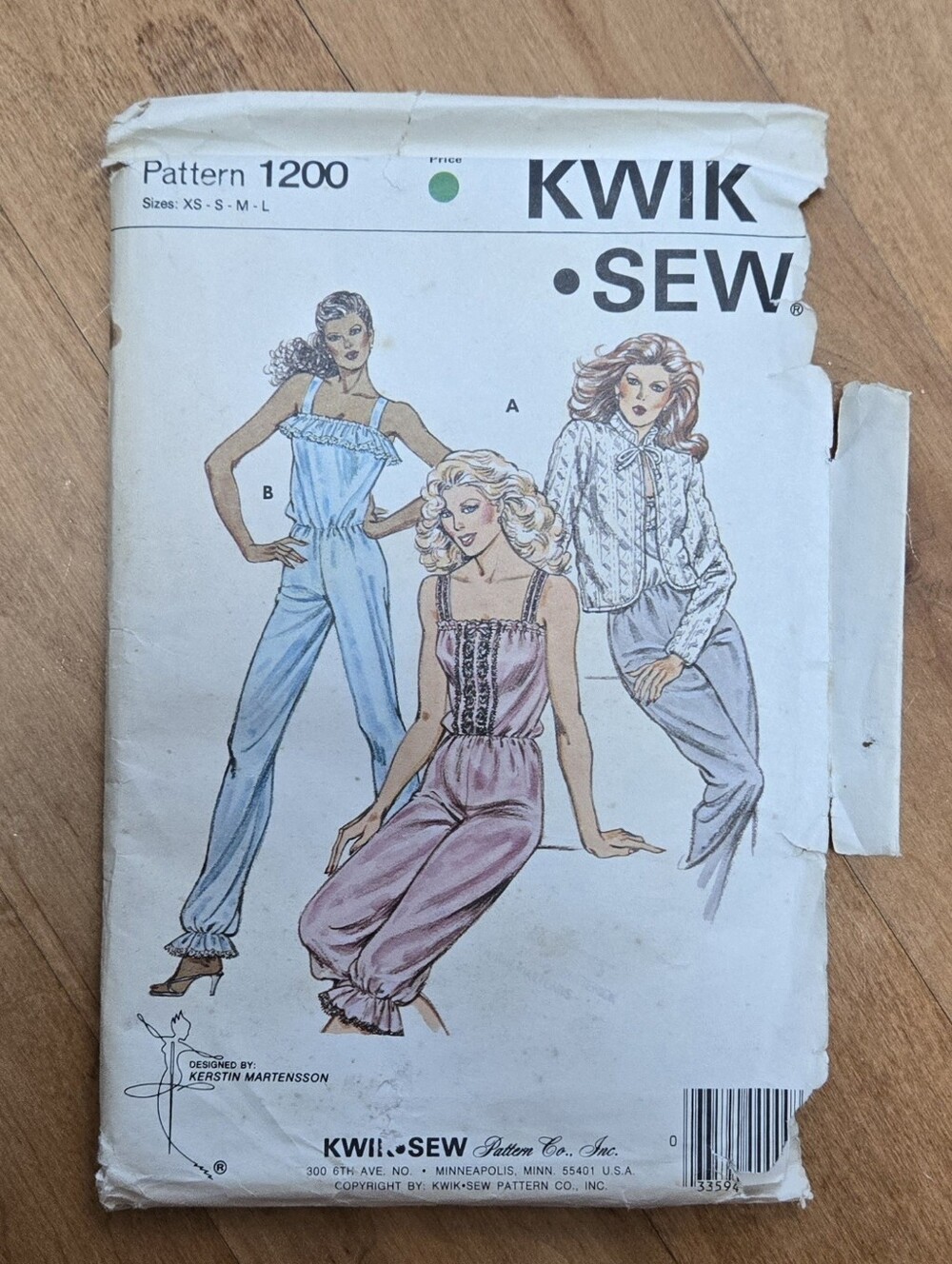 Vintage 1980s Kwik Sew 1200 Misses' Jumpsuit & Jacket Pattern – Size XS-L